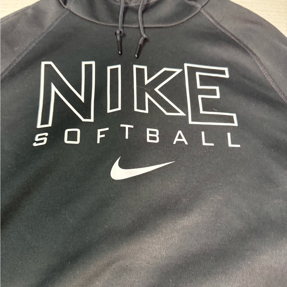 Nike Black Therma-Fit Softball Hoodie Large